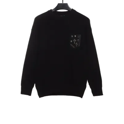 Chrome Hearts chest pocket silver sweater 1 01