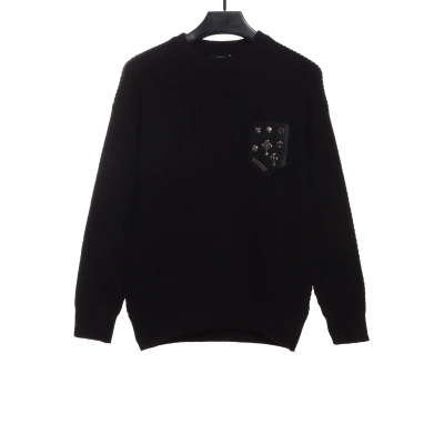  Chrome Hearts chest pocket silver sweater 1 01