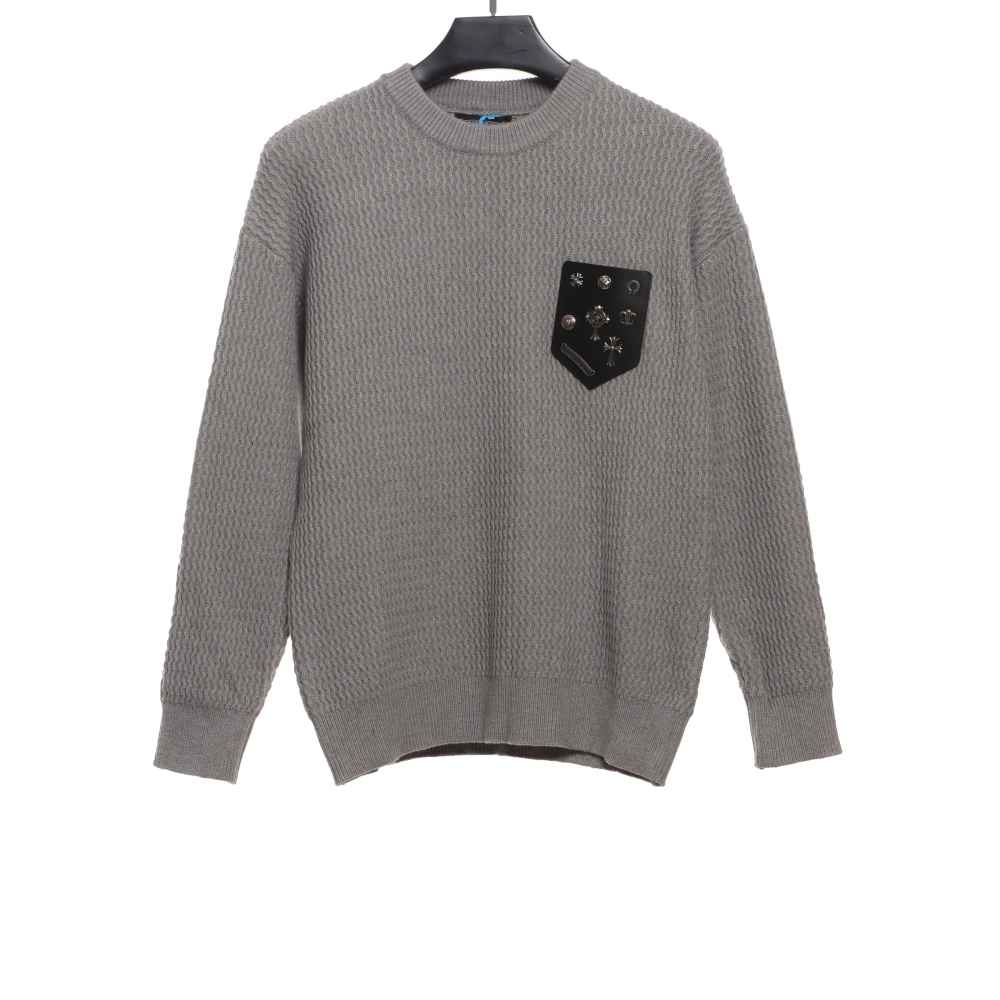 Chrome Hearts chest pocket silver sweater 2