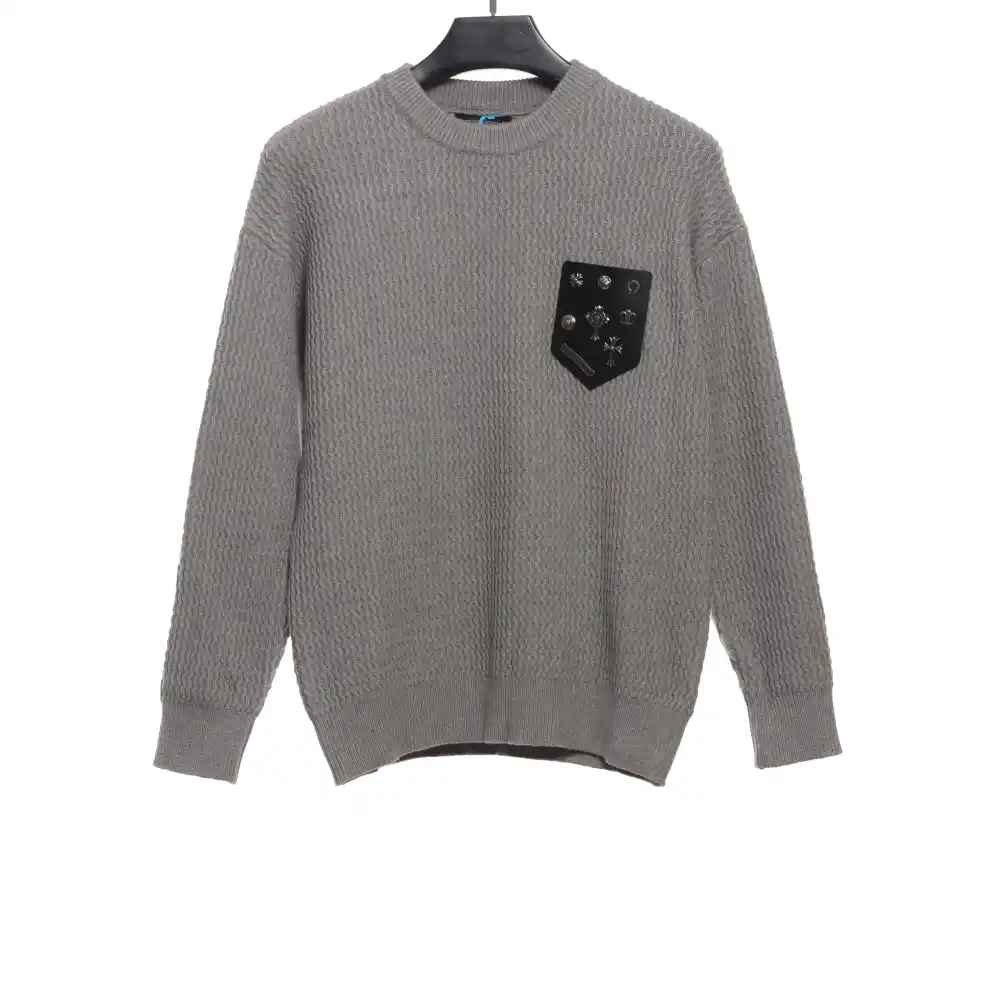 Chrome Hearts chest pocket silver sweater 2