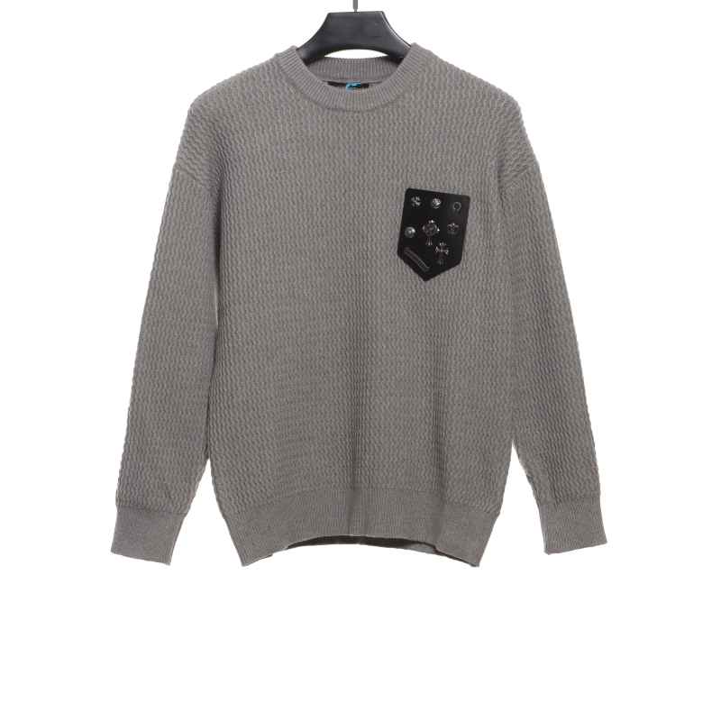 Chrome Hearts chest pocket silver sweater 2