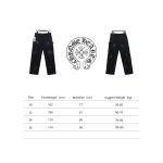 Chrome hearts knee cross leather Jeans