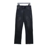 Chrome Hearts leather cross Jeans 2