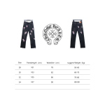 Chrome Hearts leather cross Jeans 3