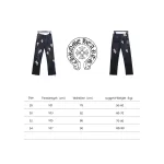 Chrome Hearts leather cross Jeans 3