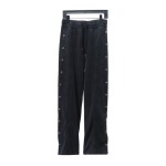 Chrome Hearts washed smoky gray patchwork buttoned Pants