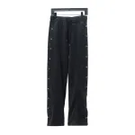  Chrome Hearts washed smoky gray patchwork buttoned Pants