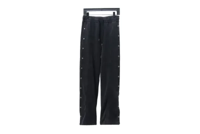 Chrome Hearts washed smoky gray patchwork buttoned Pants 01
