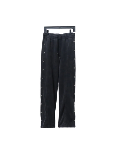 Chrome Hearts washed smoky gray patchwork buttoned Pants 01