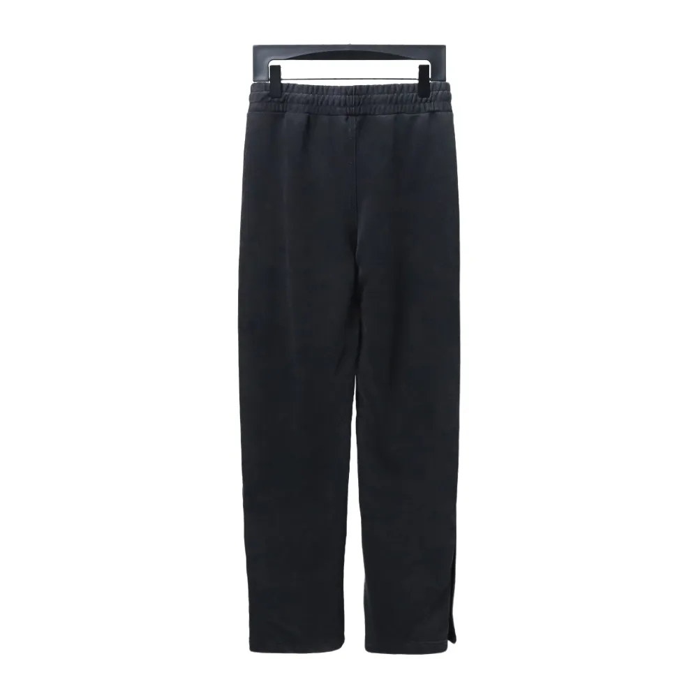  Chrome Hearts washed smoky gray patchwork buttoned Pants