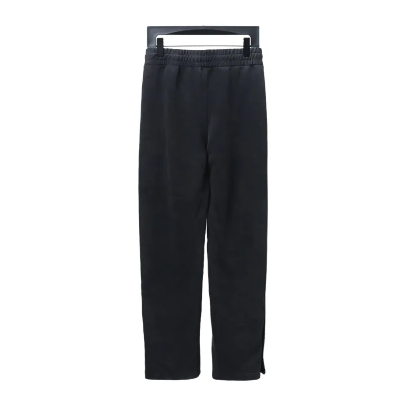  Chrome Hearts washed smoky gray patchwork buttoned Pants
