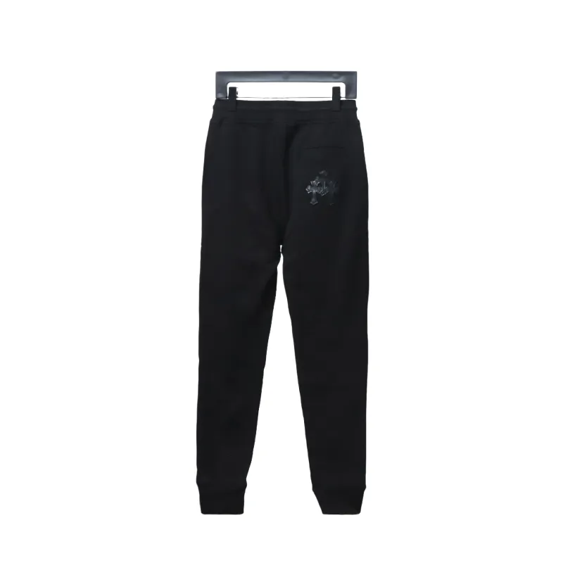 Chtome Hearts cross patch leather suit Pants