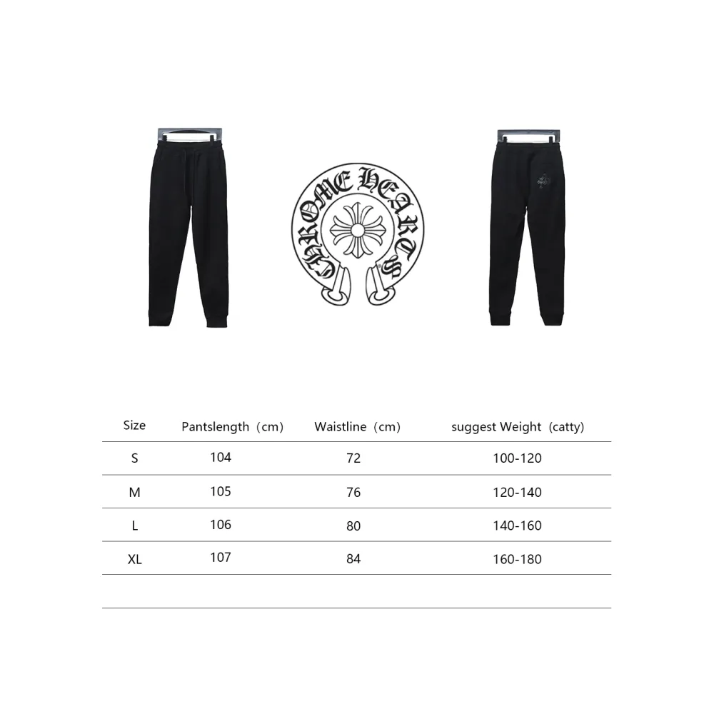 Chtome Hearts cross patch leather suit Pants