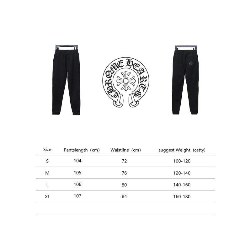 PK Chtome Hearts cross patch leather suit Pants