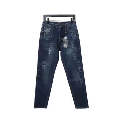  Chtome Hearts multi-cross Jeans 01