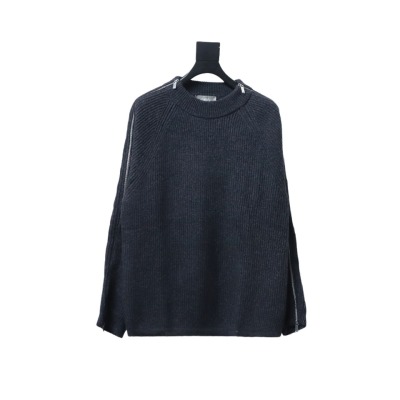 DIOR 24FW arm zip wool pullover sweater 01