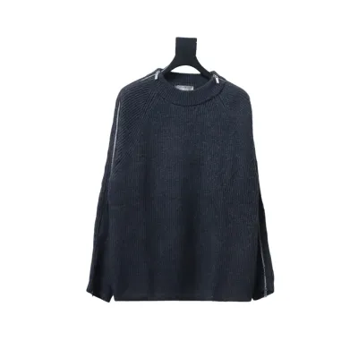 DIOR 24FW arm zip wool pullover sweater 01