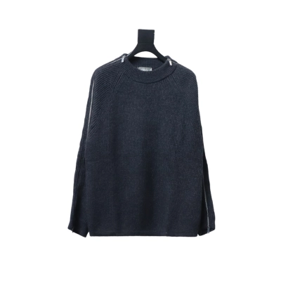 DIOR 24FW arm zip wool pullover sweater 01