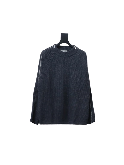 DIOR 24FW arm zip wool pullover sweater 01