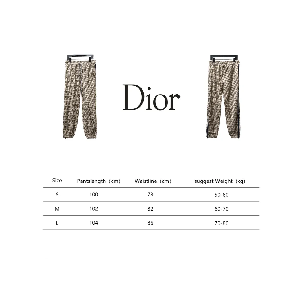 Dior 24Fw full print jacquard side ribbon suit Pants