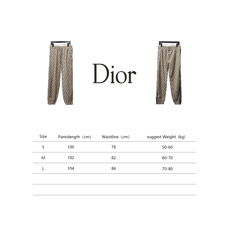 Dior 24Fw full print jacquard side ribbon suit Pants