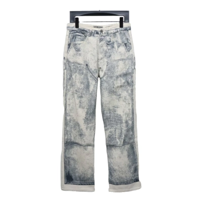 Dior 24Fw ink sketch print Jeans 01