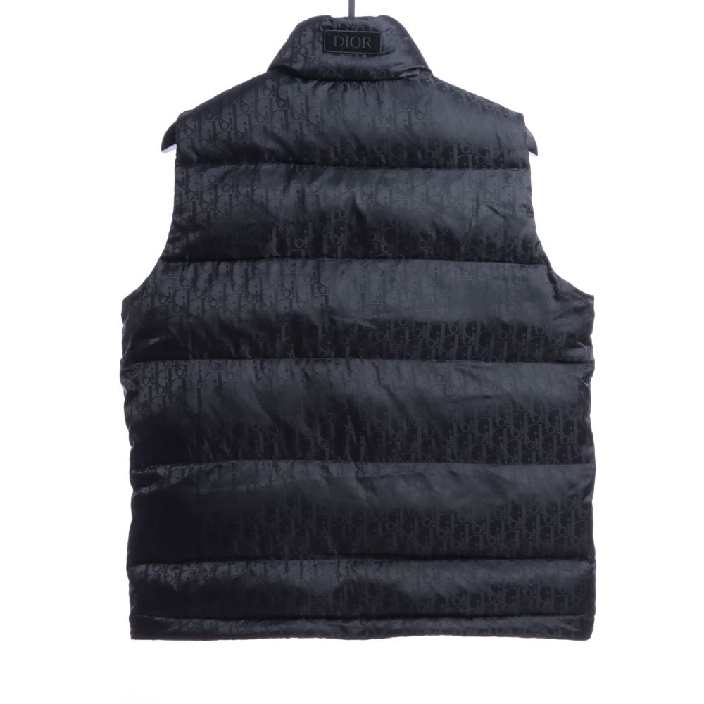  Dior full-grain dark pattern Vest Down Jacket