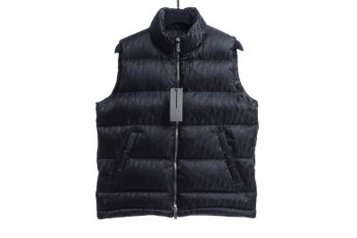 Dior full-grain dark pattern Vest Down Jacket 01