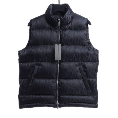  Dior full-grain dark pattern Vest Down Jacket 01