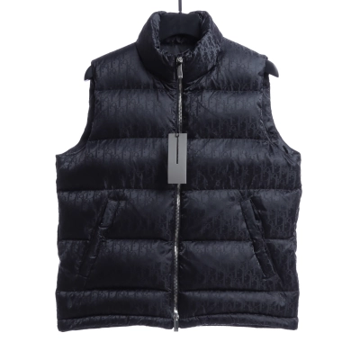Dior full-grain dark pattern Vest Down Jacket 01