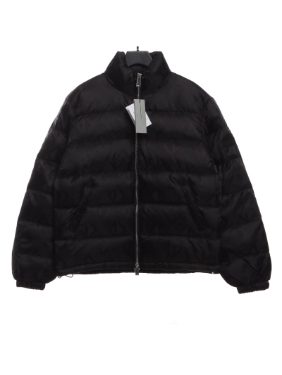Dior full print three-dimensional geometric pattern stand collar down jacket 01