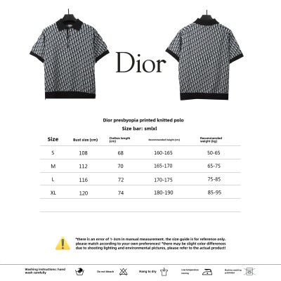 Dior monogram full print knitted POLO1