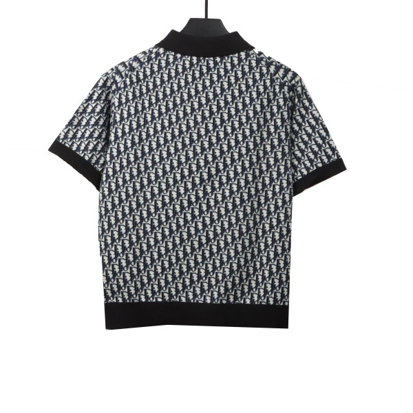 Dior monogram full print knitted POLO1