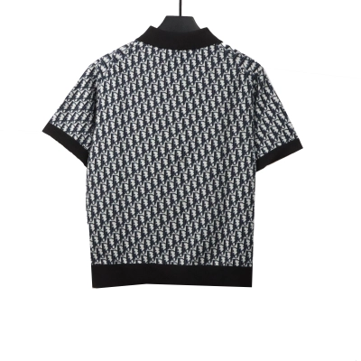  Dior monogram full print knitted POLO1 02