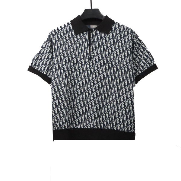 Dior monogram full print knitted POLO1