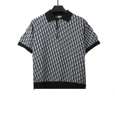  Dior monogram full print knitted POLO1 01