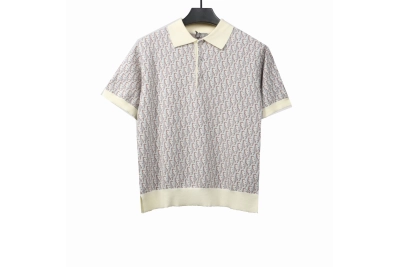 Dior monogram full print knitted POLO2 01