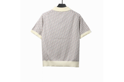 Dior monogram full print knitted POLO2 02