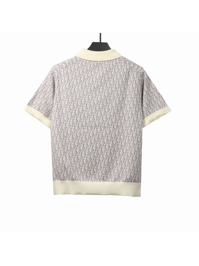 Dior monogram full print knitted POLO2 02