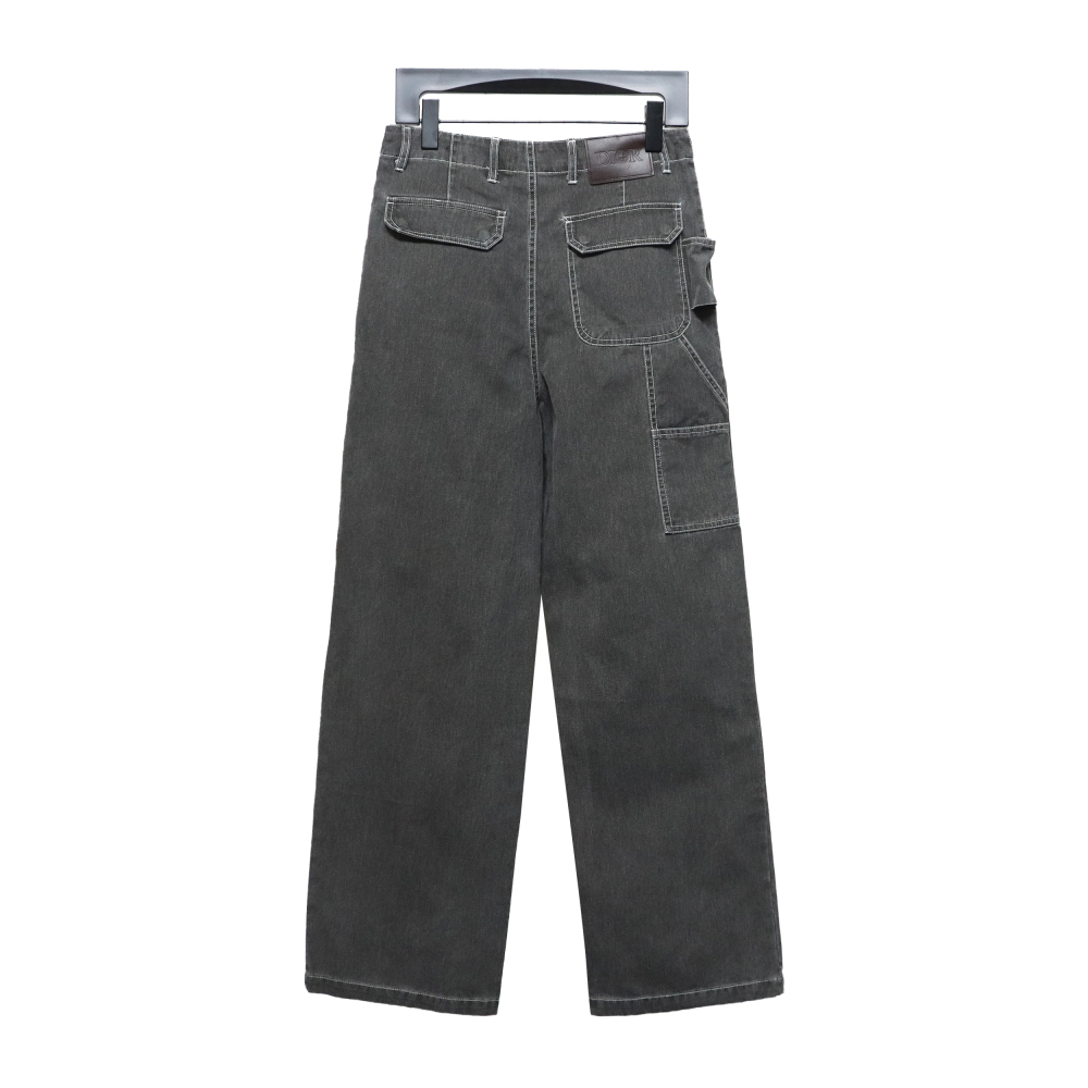Dior x Stone Island joint 24Fw pocket Dior island logo work Jeans-gray blue 1