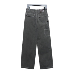 Dior x Stone Island joint 24Fw pocket Dior island logo work Jeans-gray blue 1