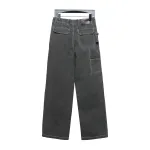 Dior x Stone Island joint 24Fw pocket Dior island logo work Jeans-gray blue 1