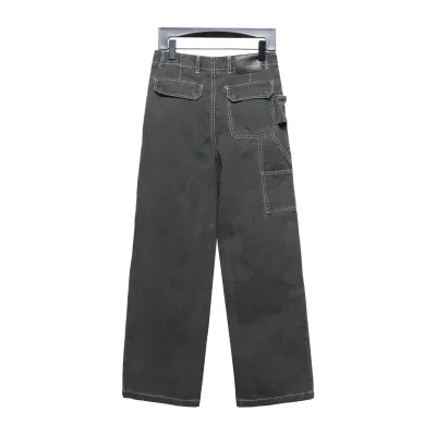 Dior x Stone Island joint 24Fw pocket Dior island logo work Jeans-gray blue 1 02