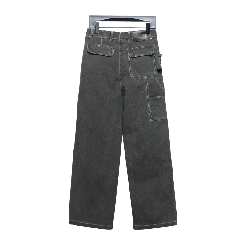 Dior x Stone Island joint 24Fw pocket Dior island logo work Jeans-gray blue 1