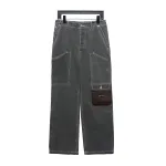 Dior x Stone Island joint 24Fw pocket Dior island logo work Jeans-gray blue 1