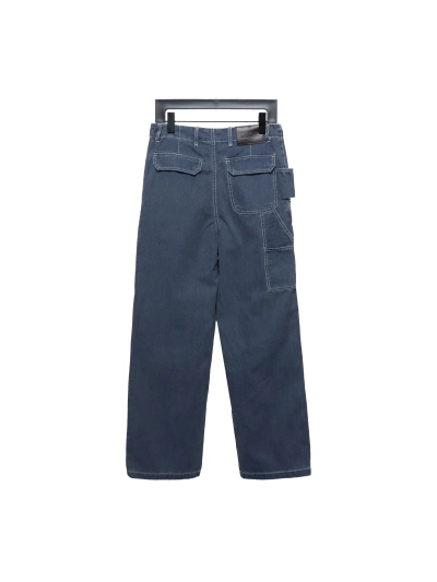 Dior x Stone Island joint 24Fw pocket Dior island logo work Jeans-gray blue 2 02