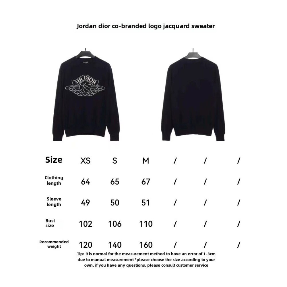 Jordan Dior joint logo jacquard sweater 2