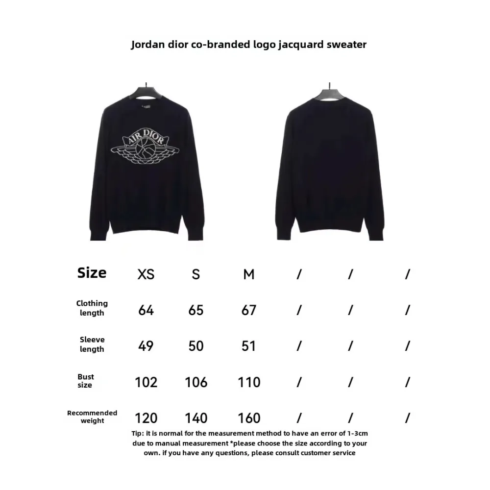 Jordan Dior joint logo jacquard sweater 2