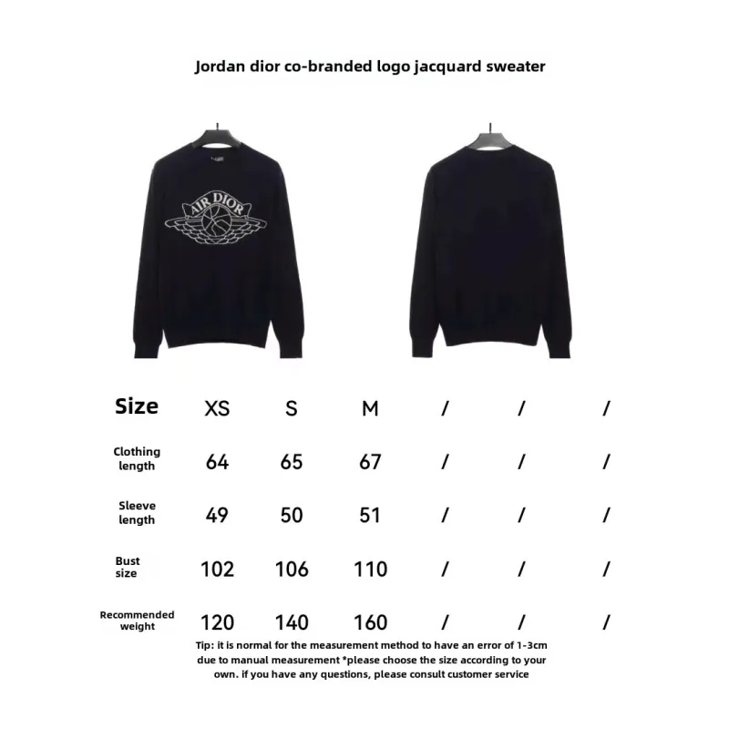 Jordan Dior joint logo jacquard sweater 2