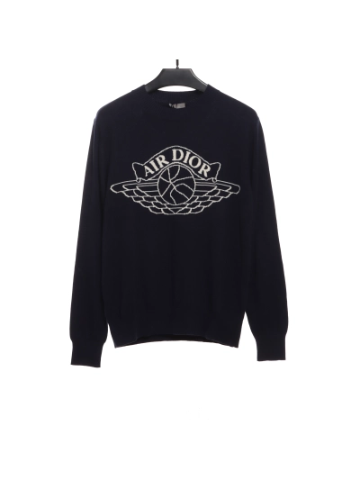Jordan Dior joint logo jacquard sweater 2 01